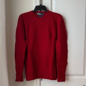 Ralph Lauren Men’s 100% Lambswool Red Sweater